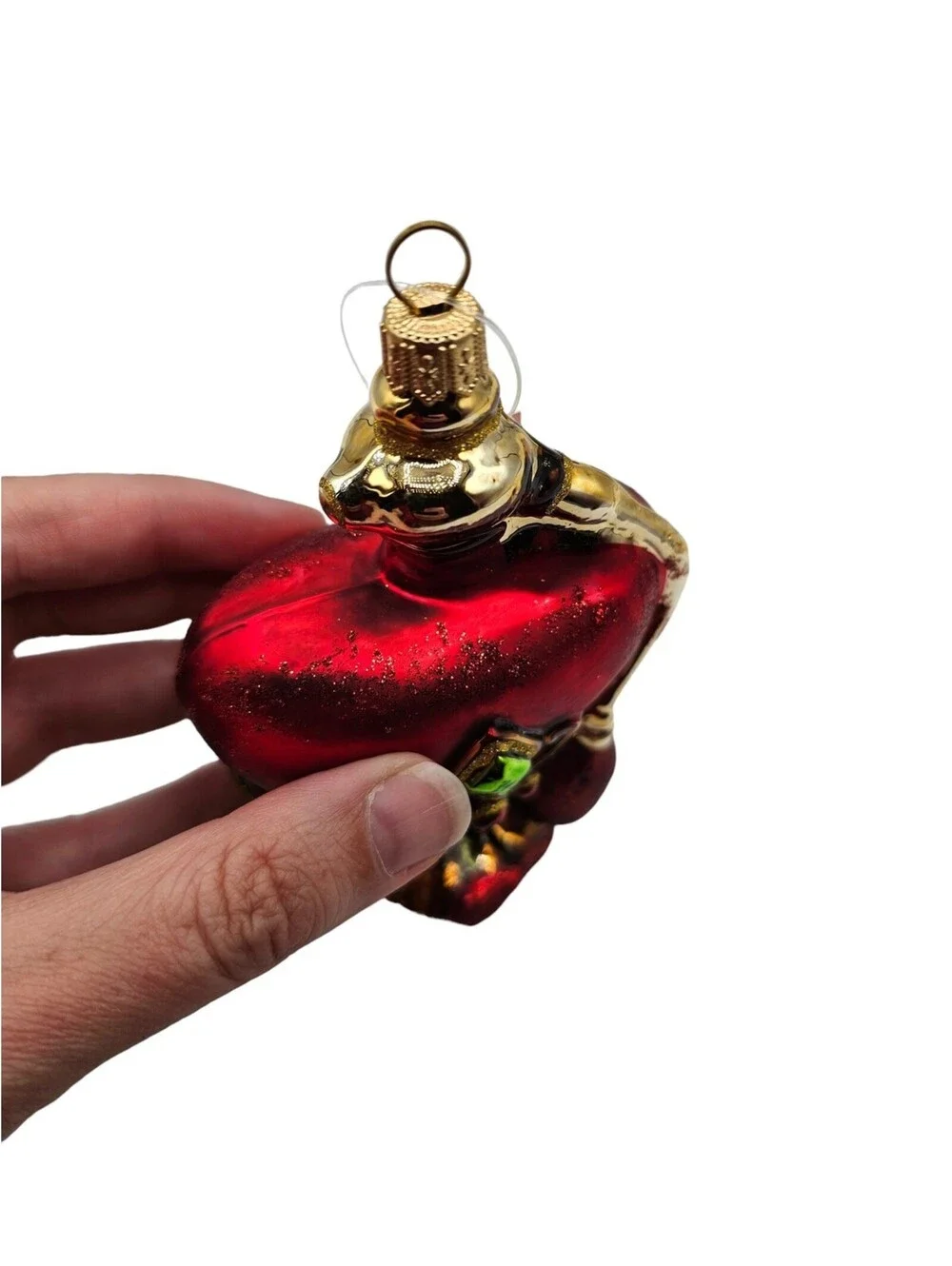 Vintage Dillard's Trimmings Ornate Blown Glass Ornament French Perfume Bottle 5